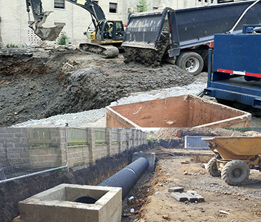 Construction of External Drainage, Soil Waste Disposal and Pipe Works